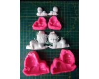 Molde siliconado gateadora No.1 para baby shower recordatorios p