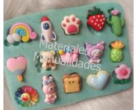 Molde de miniaturas y/o apliques para que decores proyectos o re