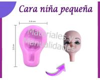 Molde en silicona cara de niña peque