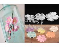 Set Molde cortador flor de cerezo silvestre o trébol para pastel