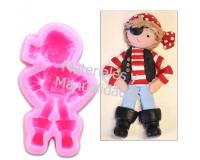 Molde en Silicona Niño pirata para decorar fondant y pasteles in