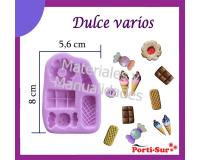 Molde en silicona dulces galleta barquillo helado chocolatina