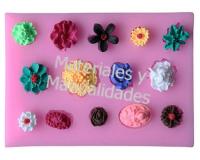 Molde silicona rosas Flores girasol para decorar aretes