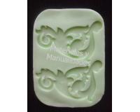 Arabescos Bordes n23 En relieve 3d molde en silicona para pa