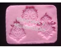 Arabescos X3 formas En relieve 3d molde en silicona para pa