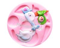 Molde en Silicona ciguena para fondant tortas y pasta