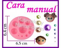 Molde en silicona caras o círculos para denarios esfera o perlas