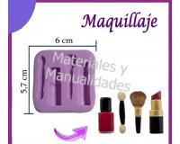 Molde silicona maquillaje para apliques en porcelanicron manuali