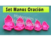 Molde en silicona manos orando para bautizo primera comunion