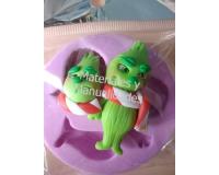 Molde en silicona el Grinch 5cm para apliques navidad