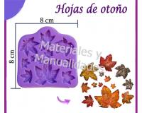 Molde en silicona hoja de arce para porcelana fría foamy