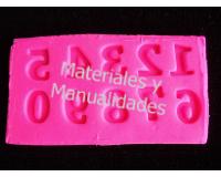 Molde siliconado números de 1.5cm para resina epoxica manualidad
