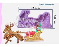 Molde en silicona trineo y santa Noel