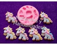 Molde en Silicona pony unicornio decorar pasta o fondant y foami
