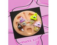 Molde mini helados barquillo para Pasta moldeable