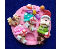 Molde Silicona navidad barquillo helados ice cream para llavero