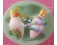 Molde en Silicona Bombillos Navideños Alumbrado fiestas apliques