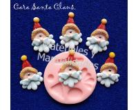 Molde silicona cara de Santa 5cm papa noel para manualidades