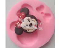 Molde silicona Cara de Mickey y Minnie para llaveros en pasta fr