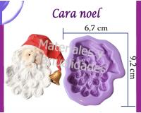 Molde silicona cara de Papa noel para decorar masilla flexible