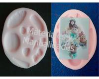 Molde en silicona caras x4 de 2.5cm para apliques con porcela