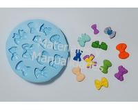 Molde Silicona moños lazos cintas para tortas fondant cupcake ch