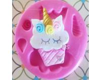 Molde en Silicona cupcake unicornio decorar pasta o fondant y fo