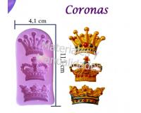 Molde silicona coronas x3 para masa flexible