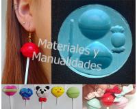 Molde Silicona azul chupeta corazón y caramelo Bon Bon Bum para