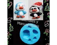 Molde Silicona pingüino de Navidad inyector multifiguras para fo