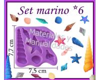 Molde en silicona marinos para masa flexible