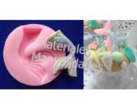 Molde Silicona aleta de sirena para decorar fondant y manualidad