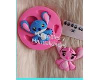 Molde Silicona Stitch para apliques llaveros escolar infant