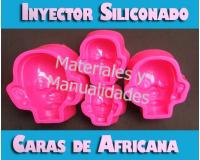 Molde cara masay africanas rostro de negra pasta porcelanicrón
