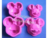 Molde para foamy cara minnie disney manualidad goma eva 4 pz