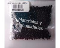 Mostacillas negra mini Chaquiras para llaveros manualidad y bisu