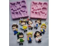 Molde en Silicona multifiunción muñecos de 4.5 cm a 6cm