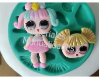 Molde de silicona muñecas niñas Lol para fondant y artesanías en