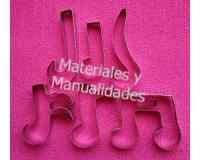 Cortador metal notas musicales pequenas para masas fondant