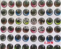 Cartón de Ojos adhesivos redondos de 1.5cm para muñecos 12pz