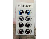 Ojos adhesivos ref.11 de 5mm de relieve 3d sticker 15pz