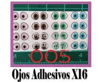 Ojos adhesivos resinados #5 para muñecas y llaveros en porcela 1