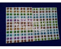 Ojos adhesivos 1cm para muñecas en fomy tela oma eva pasta