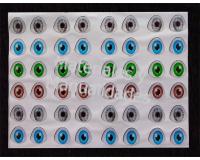 Ojos adhesivos sitcker 1cm para muñecas en tela foamy goma eva