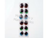 Ojos adhesivos de 2cm para muñecos y artesanías x6pz