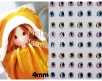 Ojos adhesivos multicolor 5mm sticker 3d multicolor para muñecos
