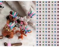 Ojos adhesivos alto relieve 5mm para muñecos 15pz
