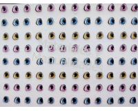 Ojos adhesivos multicolor 5mm sticker 3d multicolor para muñecos