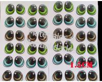 Cartón de Ojos adhesivos de 2cm para muñecos 4pz
