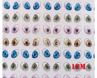 Ojos adhesivos 1cm para muñecas en foamy goma eva porcelanicron 